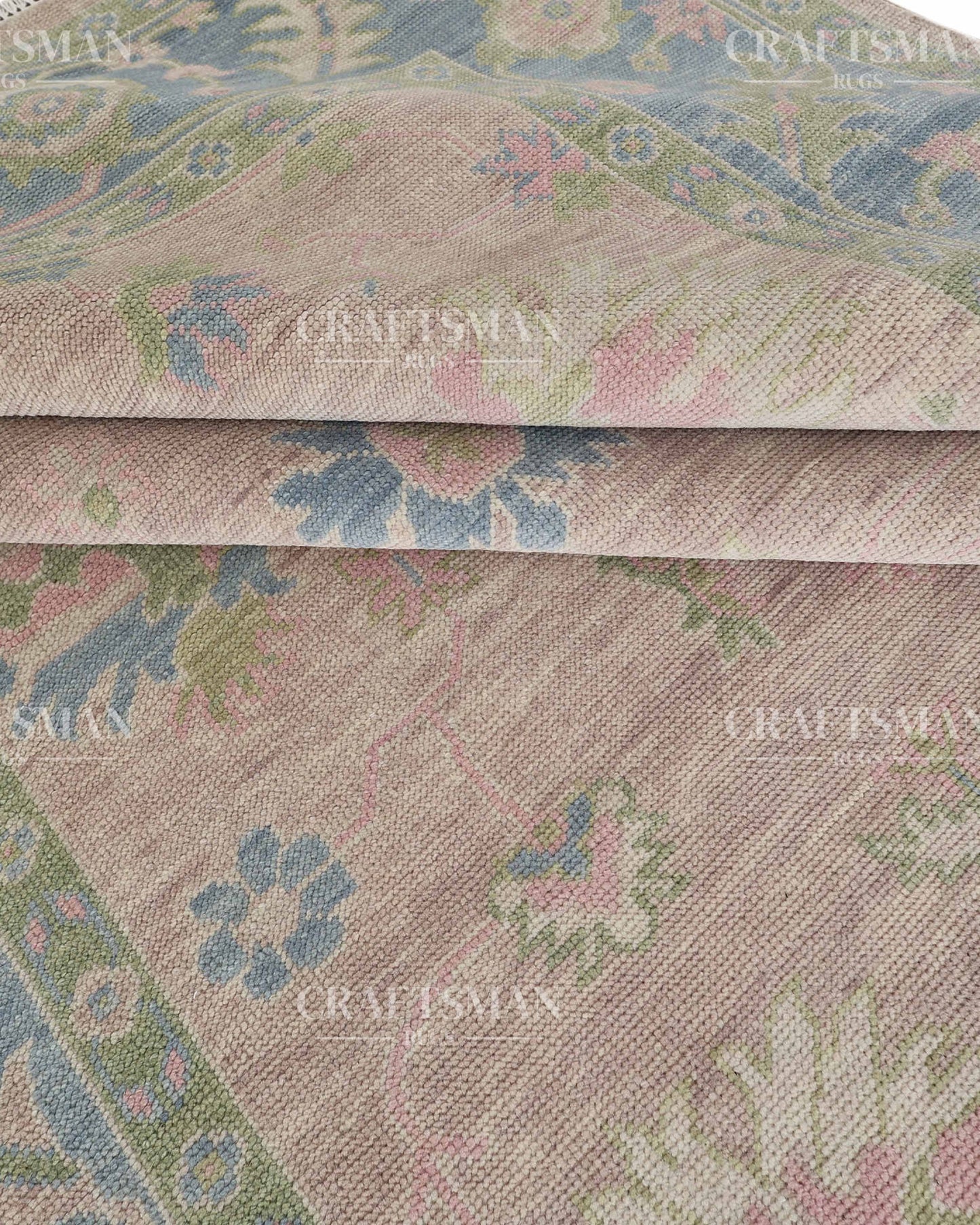 8x10 feet Wool Hand-Knotted Oushak-Inspired Rug | Craftsman Rugs Exclusive