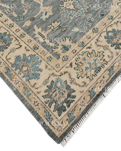 8x10 feet Wool Hand-Knotted Oushak-Inspired Rug | Craftsman Rugs Exclusive
