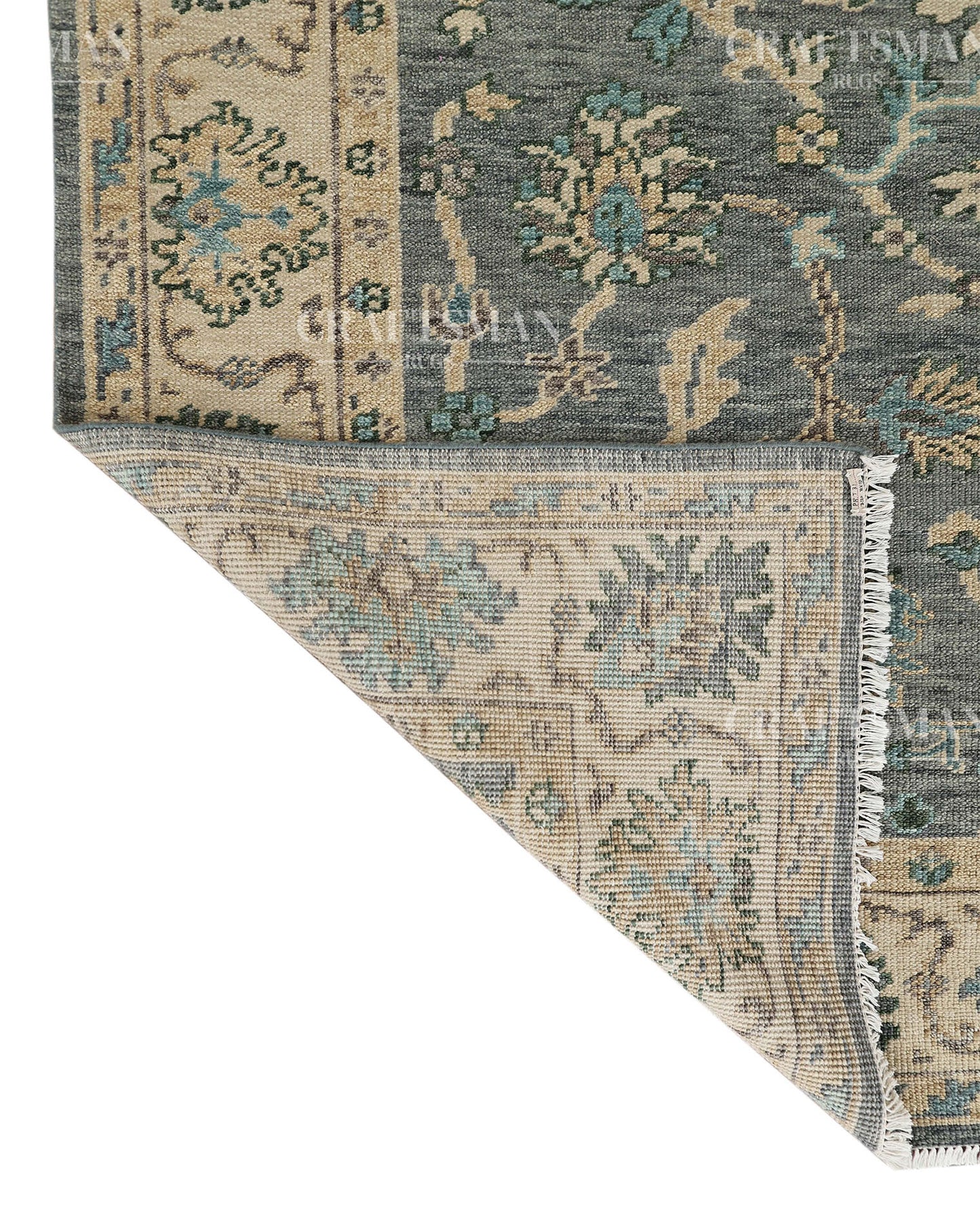 8x10 feet Wool Hand-Knotted Oushak-Inspired Rug | Craftsman Rugs Exclusive