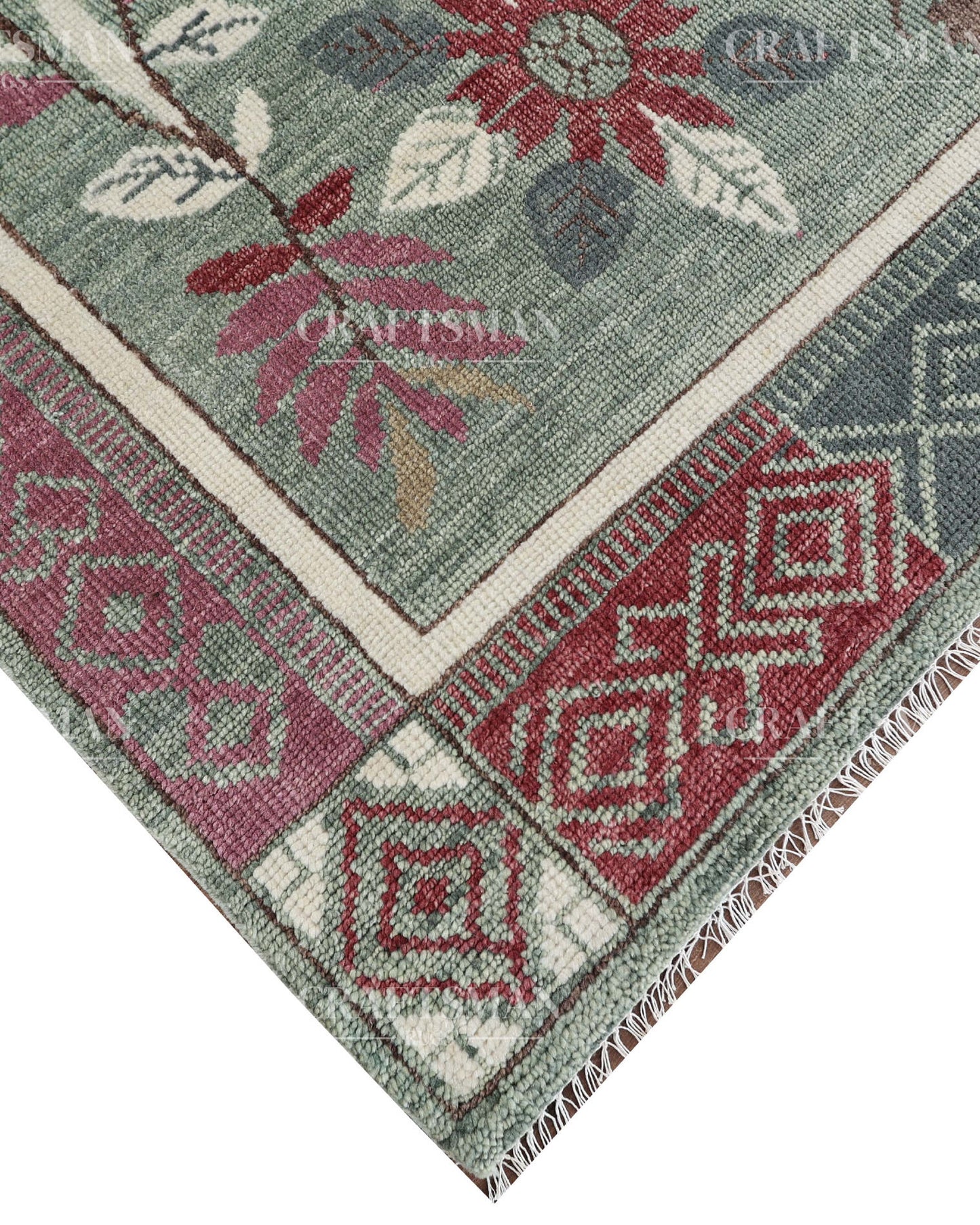 8x10 feet Wool Hand-Knotted Oushak-Inspired Rug | Craftsman Rugs Exclusive
