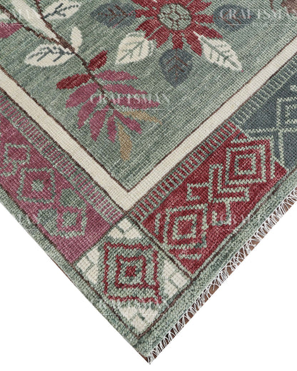 8x10 feet Wool Hand-Knotted Oushak-Inspired Rug | Craftsman Rugs Exclusive
