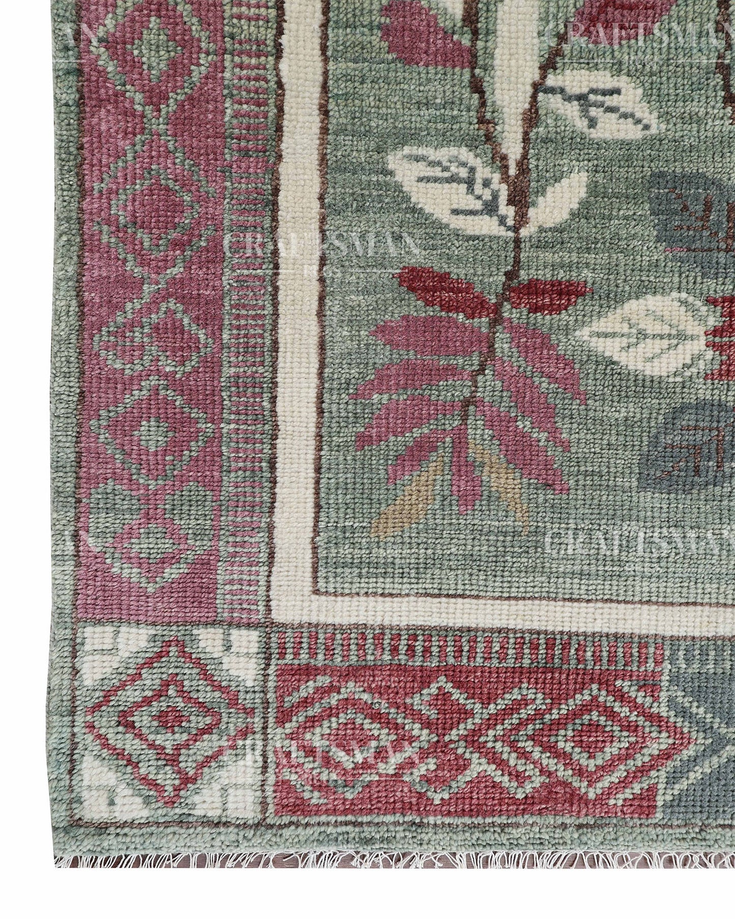 8x10 feet Wool Hand-Knotted Oushak-Inspired Rug | Craftsman Rugs Exclusive