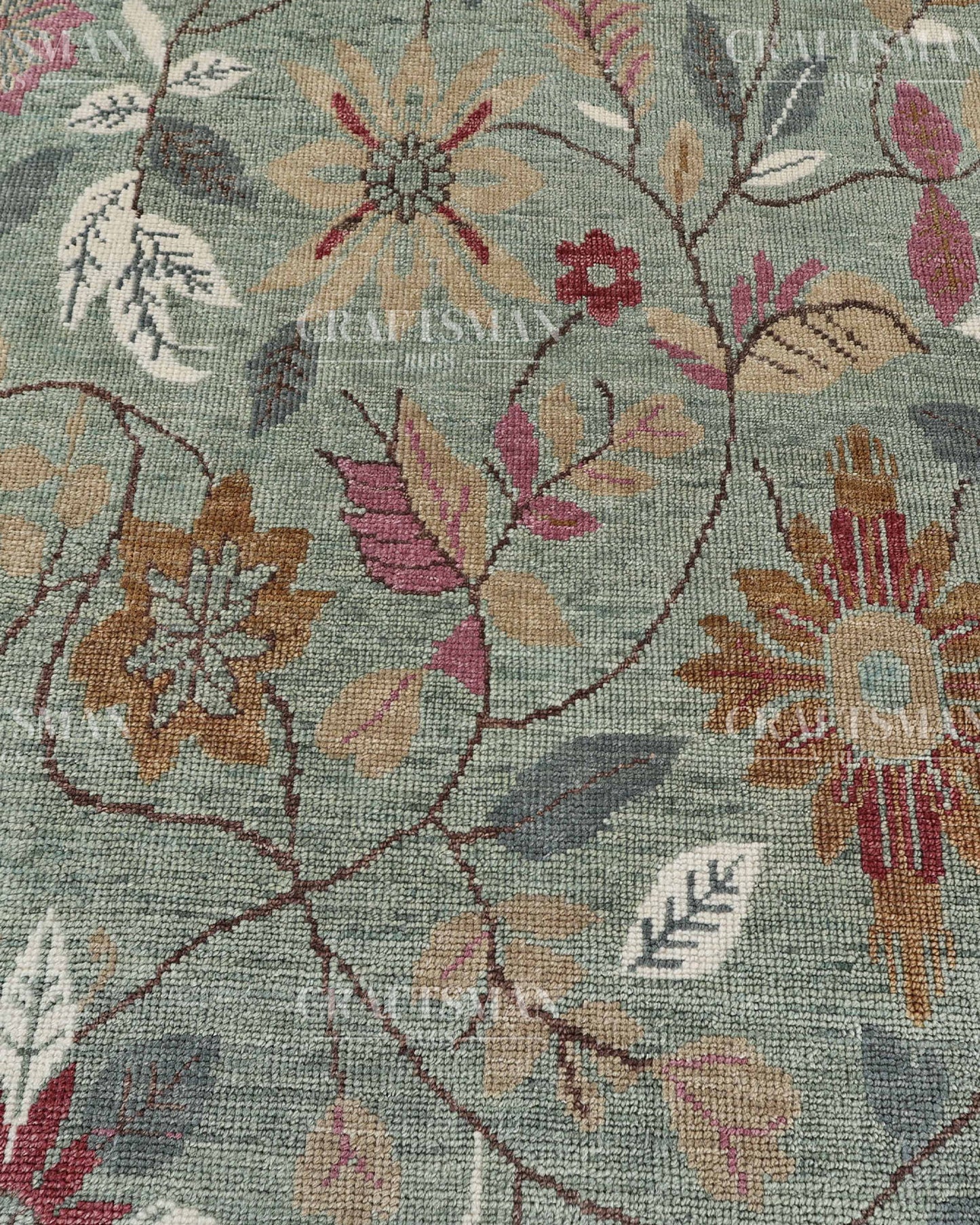 8x10 feet Wool Hand-Knotted Oushak-Inspired Rug | Craftsman Rugs Exclusive