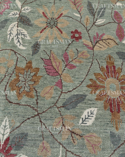 8x10 feet Wool Hand-Knotted Oushak-Inspired Rug | Craftsman Rugs Exclusive