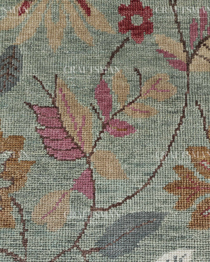 8x10 feet Wool Hand-Knotted Oushak-Inspired Rug | Craftsman Rugs Exclusive