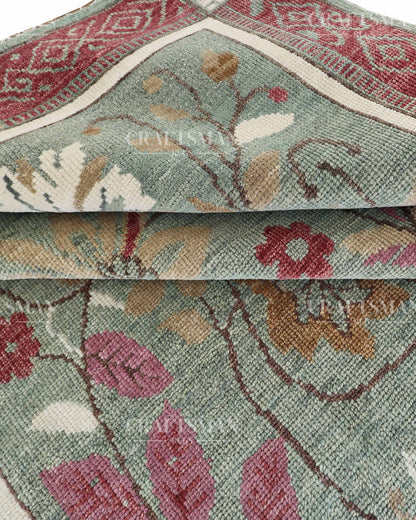 8x10 feet Wool Hand-Knotted Oushak-Inspired Rug | Craftsman Rugs Exclusive