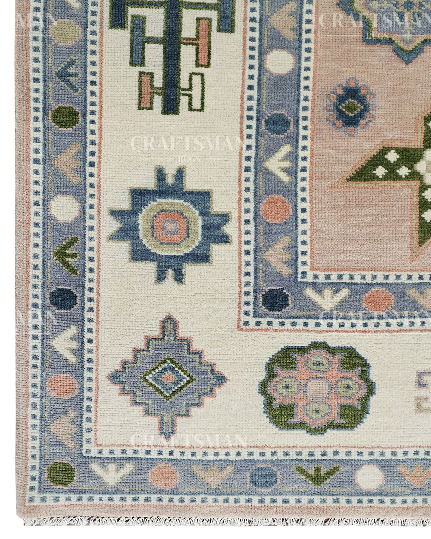 8x10 feet Wool Hand-Knotted Oushak-Inspired Rug | Craftsman Rugs Exclusive