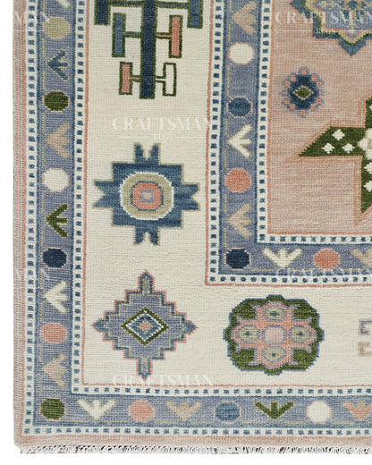 8x10 feet Wool Hand-Knotted Oushak-Inspired Rug | Craftsman Rugs Exclusive