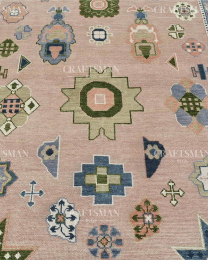 8x10 feet Wool Hand-Knotted Oushak-Inspired Rug | Craftsman Rugs Exclusive