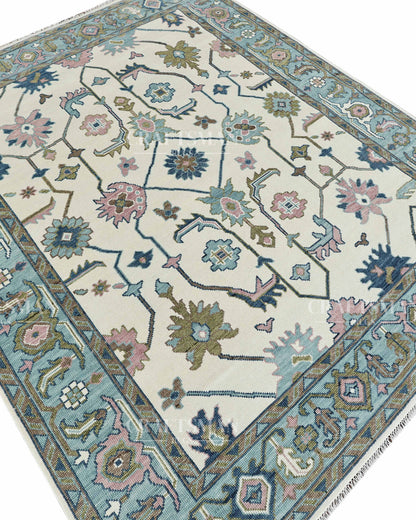 8x10 feet Wool Hand-Knotted Oushak-Inspired Rug | Craftsman Rugs Exclusive
