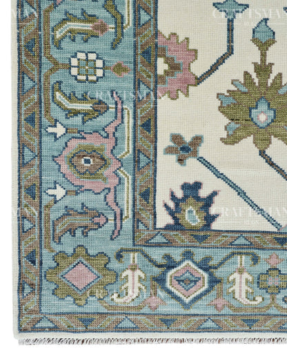 8x10 feet Wool Hand-Knotted Oushak-Inspired Rug | Craftsman Rugs Exclusive