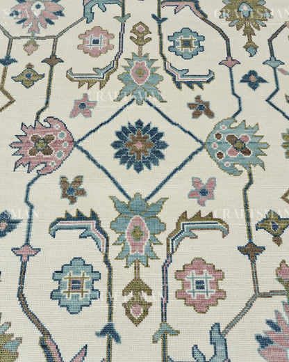 8x10 feet Wool Hand-Knotted Oushak-Inspired Rug | Craftsman Rugs Exclusive
