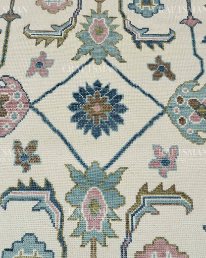 8x10 feet Wool Hand-Knotted Oushak-Inspired Rug | Craftsman Rugs Exclusive