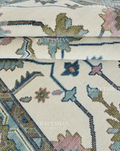 8x10 feet Wool Hand-Knotted Oushak-Inspired Rug | Craftsman Rugs Exclusive