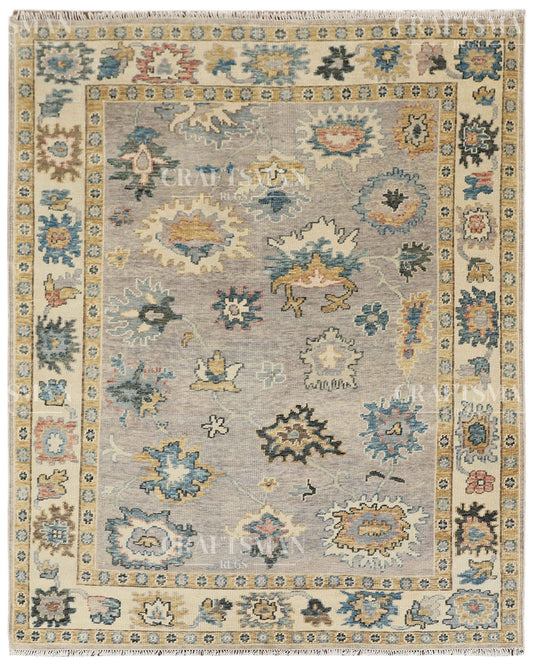 8x10 feet Wool Hand-Knotted Oushak-Inspired Rug | Craftsman Rugs Exclusive