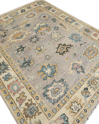 8x10 feet Wool Hand-Knotted Oushak-Inspired Rug | Craftsman Rugs Exclusive