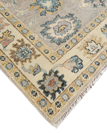 8x10 feet Wool Hand-Knotted Oushak-Inspired Rug | Craftsman Rugs Exclusive