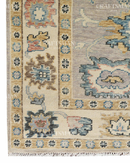 8x10 feet Wool Hand-Knotted Oushak-Inspired Rug | Craftsman Rugs Exclusive