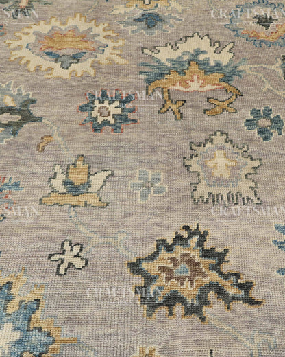 8x10 feet Wool Hand-Knotted Oushak-Inspired Rug | Craftsman Rugs Exclusive