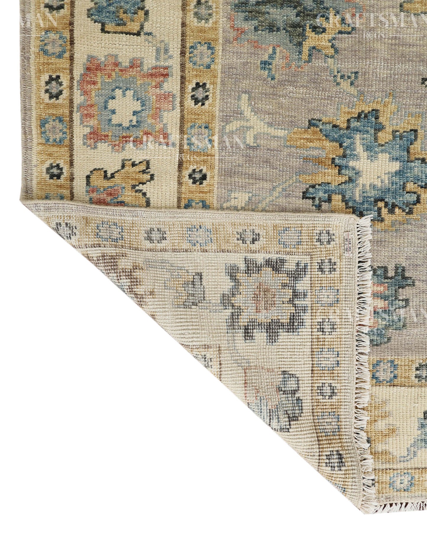 8x10 feet Wool Hand-Knotted Oushak-Inspired Rug | Craftsman Rugs Exclusive