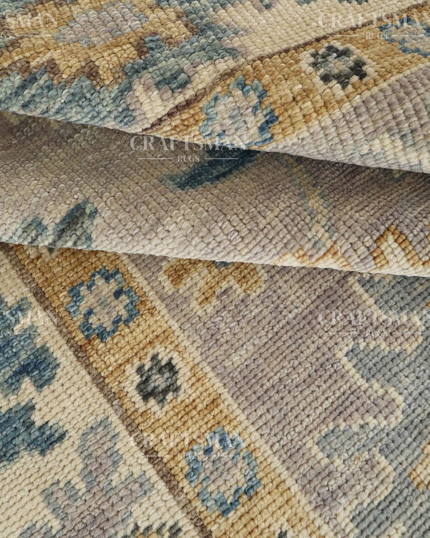 8x10 feet Wool Hand-Knotted Oushak-Inspired Rug | Craftsman Rugs Exclusive