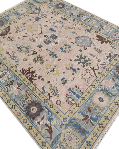8x10 feet Wool Hand-Knotted Oushak-Inspired Rug | Craftsman Rugs Exclusive