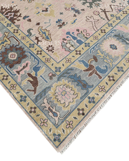 8x10 feet Wool Hand-Knotted Oushak-Inspired Rug | Craftsman Rugs Exclusive
