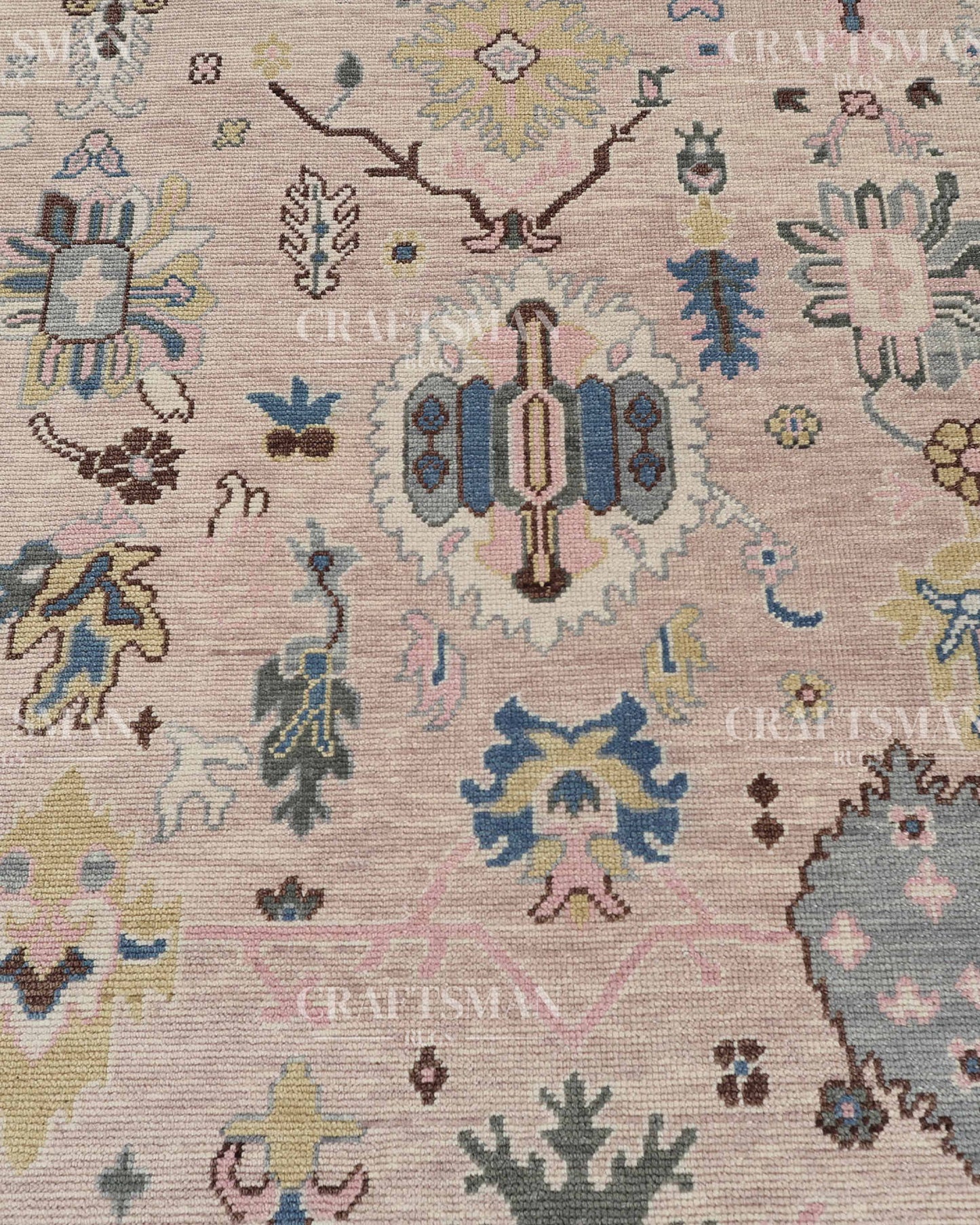 8x10 feet Wool Hand-Knotted Oushak-Inspired Rug | Craftsman Rugs Exclusive