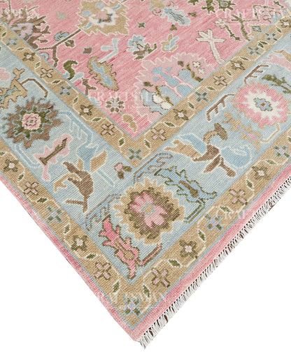 8x10 feet Wool Hand-Knotted Oushak-Inspired Rug | Craftsman Rugs Exclusive