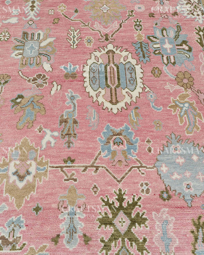 8x10 feet Wool Hand-Knotted Oushak-Inspired Rug | Craftsman Rugs Exclusive