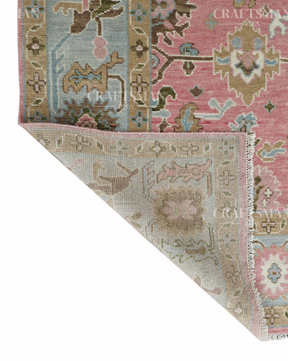 8x10 feet Wool Hand-Knotted Oushak-Inspired Rug | Craftsman Rugs Exclusive