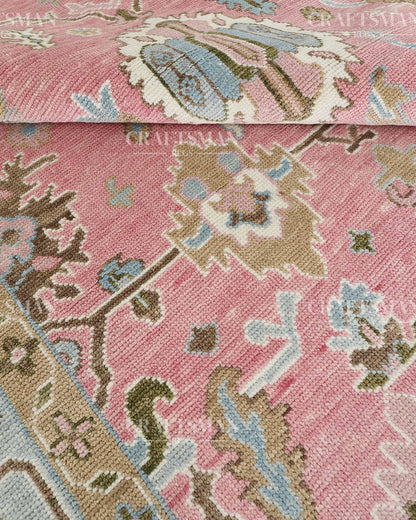 8x10 feet Wool Hand-Knotted Oushak-Inspired Rug | Craftsman Rugs Exclusive