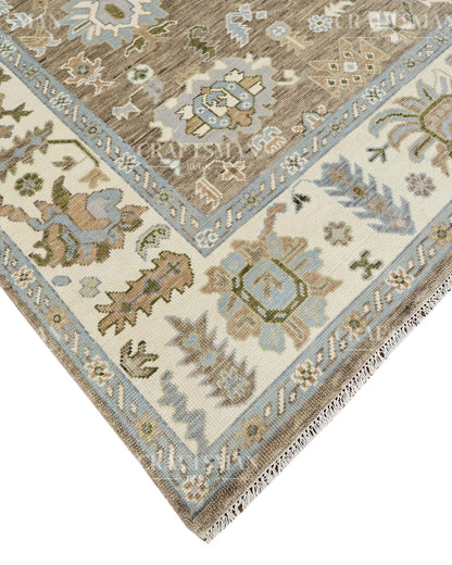 8x10 feet Wool Hand-Knotted Oushak-Inspired Rug | Craftsman Rugs Exclusive