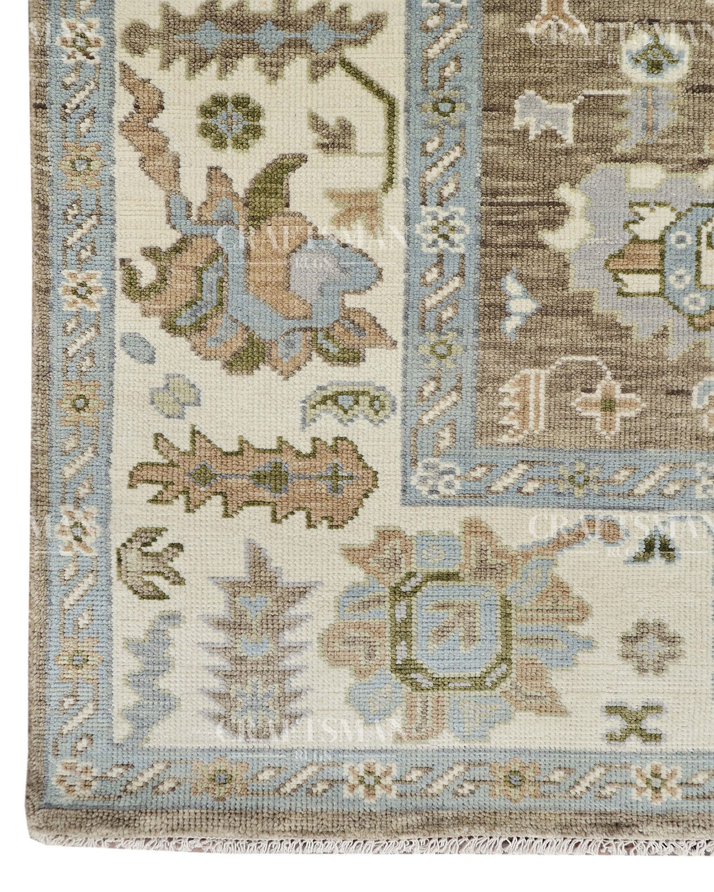 8x10 feet Wool Hand-Knotted Oushak-Inspired Rug | Craftsman Rugs Exclusive