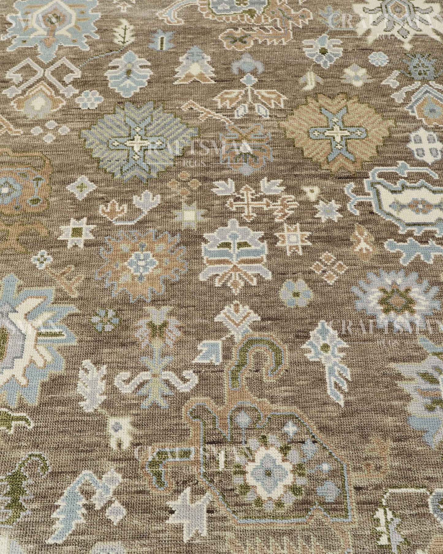 8x10 feet Wool Hand-Knotted Oushak-Inspired Rug | Craftsman Rugs Exclusive