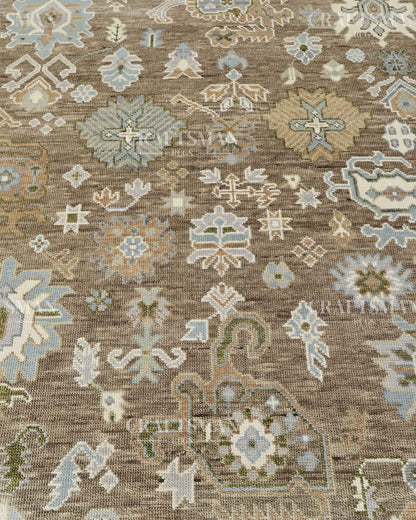 8x10 feet Wool Hand-Knotted Oushak-Inspired Rug | Craftsman Rugs Exclusive