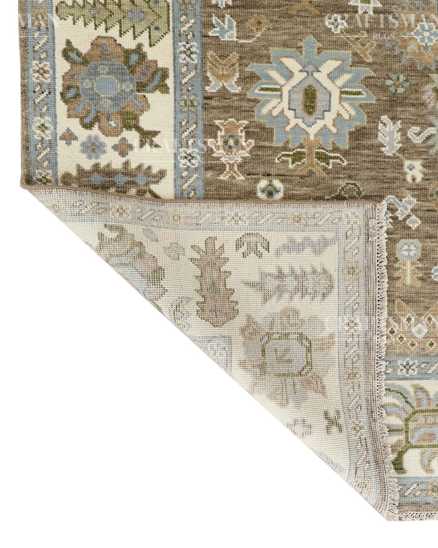 8x10 feet Wool Hand-Knotted Oushak-Inspired Rug | Craftsman Rugs Exclusive