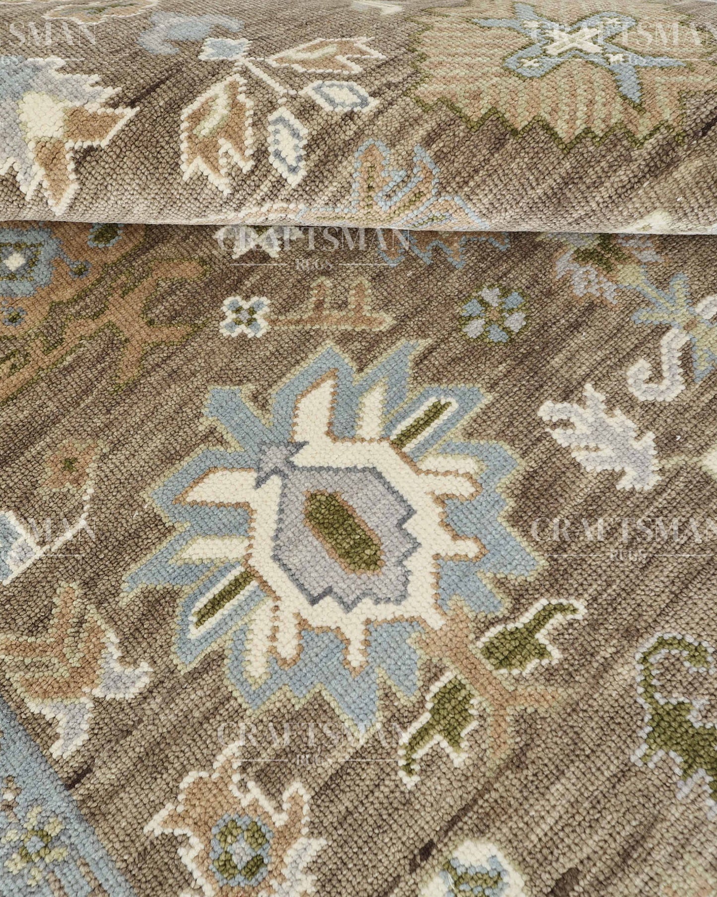 8x10 feet Wool Hand-Knotted Oushak-Inspired Rug | Craftsman Rugs Exclusive