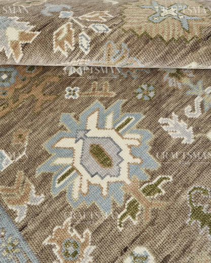 8x10 feet Wool Hand-Knotted Oushak-Inspired Rug | Craftsman Rugs Exclusive