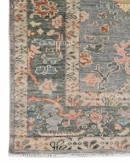 8x10 feet Wool Hand-Knotted Oushak-Inspired Rug | Craftsman Rugs Exclusive
