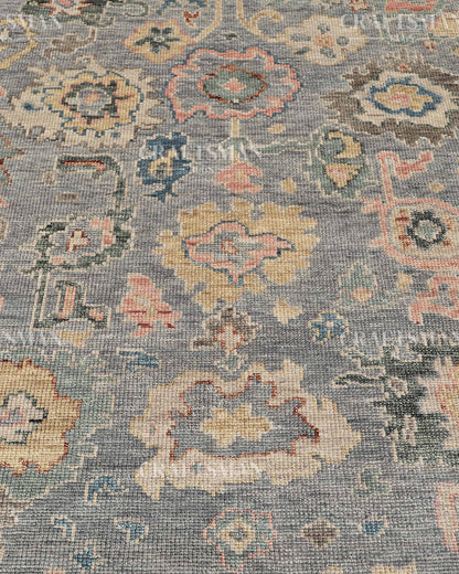 8x10 feet Wool Hand-Knotted Oushak-Inspired Rug | Craftsman Rugs Exclusive