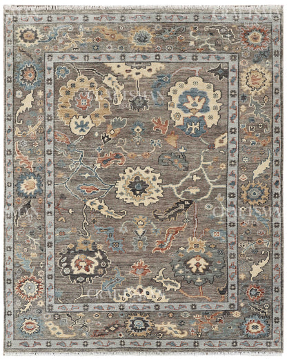8x10 feet Wool Hand-Knotted Oushak-Inspired Rug | Craftsman Rugs Exclusive