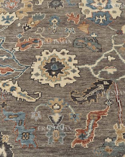 8x10 feet Wool Hand-Knotted Oushak-Inspired Rug | Craftsman Rugs Exclusive