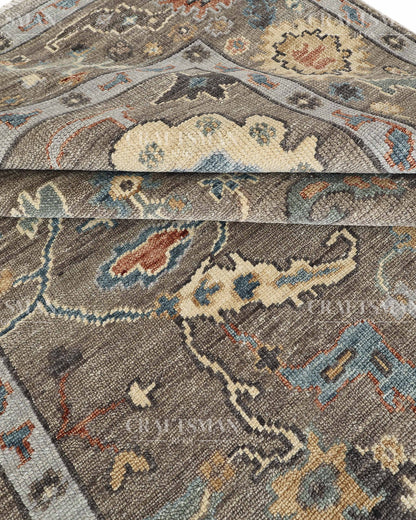 8x10 feet Wool Hand-Knotted Oushak-Inspired Rug | Craftsman Rugs Exclusive