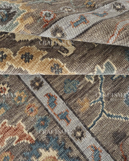 8x10 feet Wool Hand-Knotted Oushak-Inspired Rug | Craftsman Rugs Exclusive