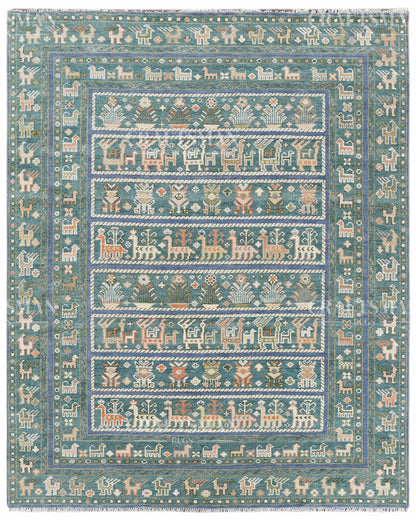 8x10 feet Wool Hand-Knotted Oushak-Inspired Rug | Craftsman Rugs Exclusive