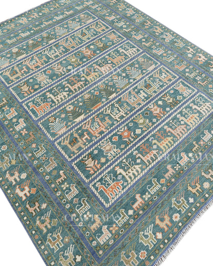 8x10 feet Wool Hand-Knotted Oushak-Inspired Rug | Craftsman Rugs Exclusive