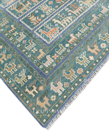 8x10 feet Wool Hand-Knotted Oushak-Inspired Rug | Craftsman Rugs Exclusive