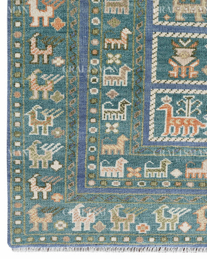 8x10 feet Wool Hand-Knotted Oushak-Inspired Rug | Craftsman Rugs Exclusive