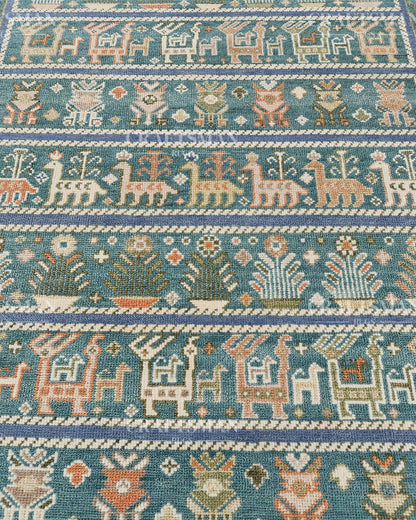 8x10 feet Wool Hand-Knotted Oushak-Inspired Rug | Craftsman Rugs Exclusive